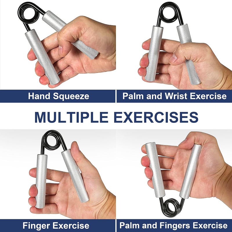 FLYFE Grip Strength Trainer, Hand Grip Strengthener, Forearm Strengthening Devices Metal Hand Exercisers Non-Slip Wrist Workout Trainer for Men Women Training Recovery, 1/4/6 Pack, 50LB-350LB - Image 4